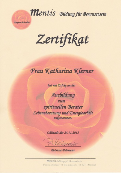 Zertifikat zum spirituellen Berater